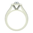 thumbnail image 3 of Cushion Halo Split Shank Diamond Engagement Ring 14K White Gold 1.10 CT TW (G,VS1), 3 of 5