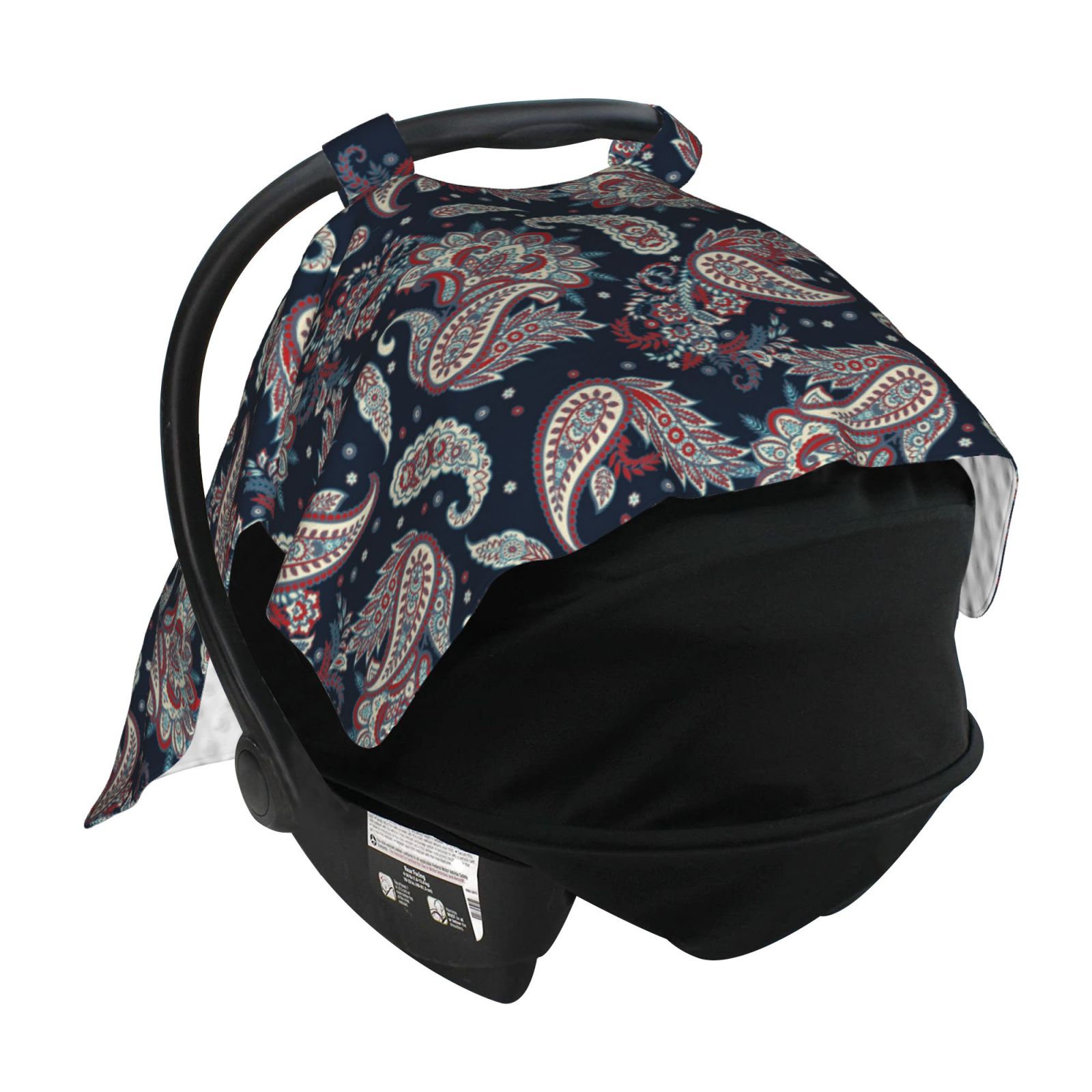 Car Seat Cover Baby - Paisley Pattern No.9070 Breathable Infant Car Seat Cover for Baby Carseat, Lightweight Comfort Baby Essentials Must Haves Newborn Stuff for Girl Boy