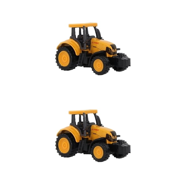 Vogacara Mini vehículo de construcción de aleación de plástico, modelo de camión de coche de ingeniería, juguete clásico para niños amarillo y negro 4*7*4cm 2piezas Vogacara CBP059570
