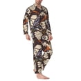 thumbnail image 3 of Bingfone Men'S Pajama Set 2 Piece Loungewear Pjs, Long Sleeve With Pajama Pants-Vector Butterflies, 3 of 9