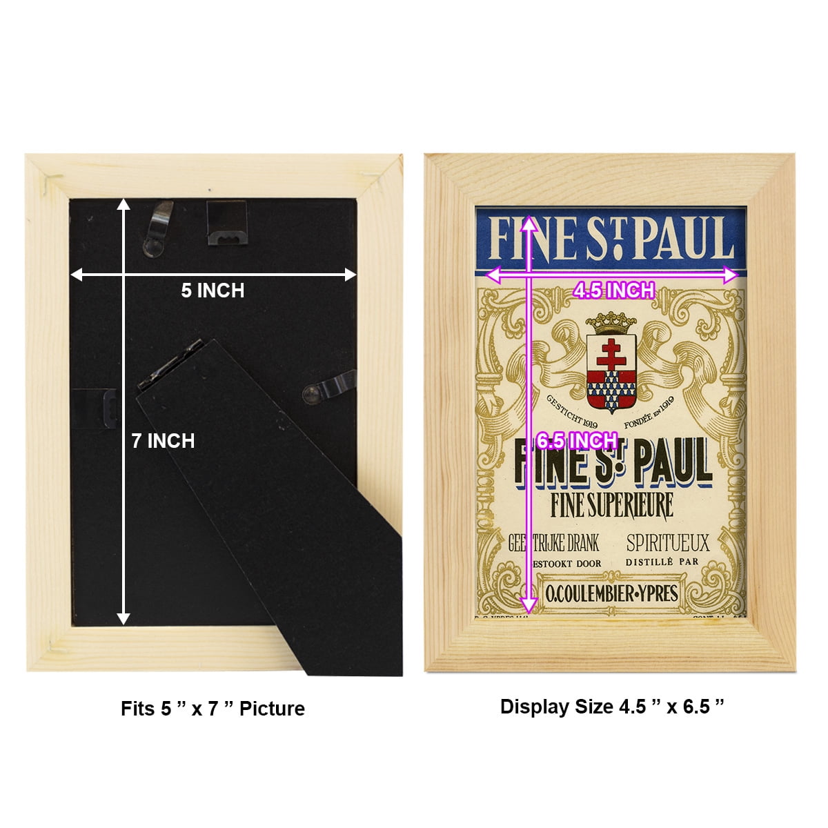 Fine St. Paul -Framed Print w/glass-Natural Wood