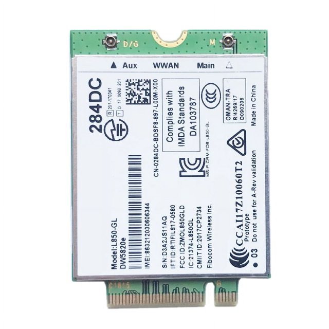 Módulo de tarjeta LTE 4G DW5820E L850 0284DC 284DC para portátiles 3500 5400