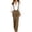 Brown, variant on Womens Suspender Pants with Pockets High Waist Detachable Straps Straight Leg Stretch Casual Trousers for Work. M