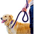 thumbnail image 2 of Dog Leash Anti-Pull Rope Training Leash Braided Collar Training Walking Jogging Purple + Black, 2 of 5