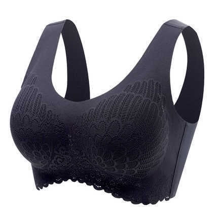 

Push Up Lace Bra with Detachable Thin Cotton Pad for Women Bras Breathable Lace Cup None Underwire Brassiere Back Closure Breathable Push Up Bralett