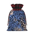 thumbnail image 3 of Color Matching Linen Bundle Mouth Gift Bag Can Be Used For Daily Small Items Animal Print Style Aliceblue_4 Small, 3 of 8