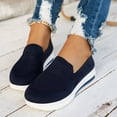 thumbnail image 4 of longantii Orthopedic Dress Shoes for Women Arch Support Non Slip Slip on Work Shoes Wide Mesh Stretch Hiking Shoes Soft 2026 New Foam Shoes Dark Blue, 4 of 7