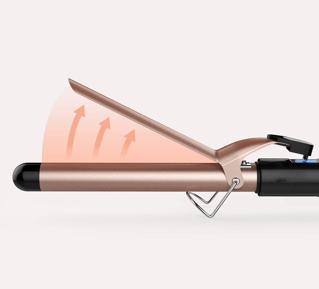 1 Inch Extra Long Barrel Curling Iron, Ceramic Tourmaline Curling Wand