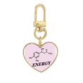 thumbnail image 1 of Estructura de intensidad energética Llavero de metal en forma de corazón dorado, 1 of 3