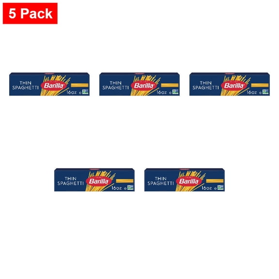 Barilla Thin Spaghetti Pasta 16 oz - 5 Pack