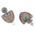 thumbnail image 4 of Efulgenz Indian Oxidized Jewelry Boho Vintage Tribal Antique Crystal Dangle Faux Pearl Drop Statement Earrings for Women, Green, 4 of 5