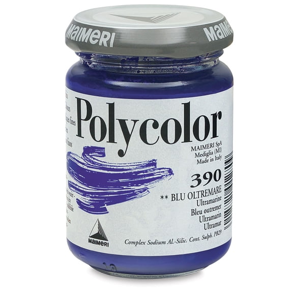 Maimeri Polycolor Vinyl Paints - Ultramarine, 140 ml jar