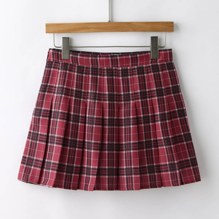 Women A-Line High Waist Culottes Short Skirt Pleated Printed Skirt 