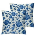 thumbnail image 2 of Nawypu Chinoiserie Pillow Cover Set of 2  Blue Birds Flowers Throw Pillow Covers Asian Traditional Pattern Blue and White Porcelain Color Pillowcase Cushion Covers for Sofa Couch Living Room, 2 of 6