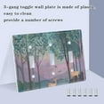 thumbnail image 3 of Yayeee Toggle Light Switch Wall Plate 3-Gang 6.37"x4.48" Decorative Outlet Cover, Purple Forest Scene, 3 of 7