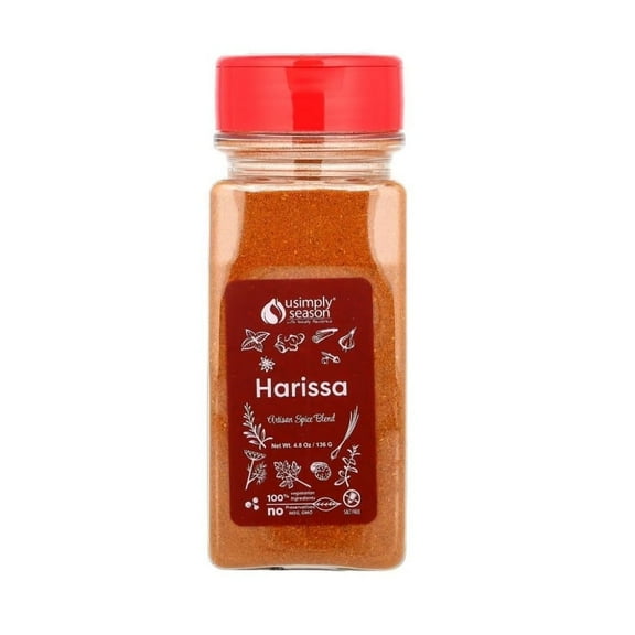 USimplySeason Harissa Spice Blend - Citrusy-Heat, Natural, 4.8 oz