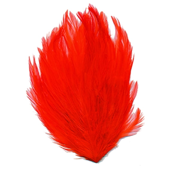 ZUCKER Dyed Hackle Feather Pads - 5" x 7.5" - 12pcs - Orange