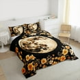 thumbnail image 3 of jejeloiu Retro Rustic Floral Full Comforter Set,Galaxy Planet Country Flower,Microfiber Reversible Decor For Teens,3-Piece, 3 of 8