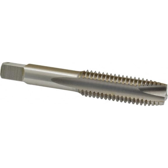 Hertel 5/8-11 UNC H5 3 Flute Bright Finish HSS Spiral Point Tap Plug Chamfer, Right Hand Thread, 3-13/16" OAL, 2B Class of Fit