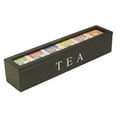 thumbnail image 1 of 6 Compartment Design Wooden Tea Storage Box, Retro Style, Transparent Acrylic Panel for Home Storage, 1 of 8