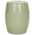 thumbnail image 2 of Safavieh Lotus Ceramic Indoor/Outdoor Garden Patio Stool, Light Green, 2 of 6