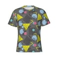 thumbnail image 4 of Qekee Geometric Classic Fit T-Shirt Men's Shirt Men's Tight Short Sleeves for Exercise, Running, Mountaineering - Geometric, 4 of 9