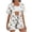 White, variant on Two Piece Sets for Women Summer Printed Floral Two Piece Matching Vacation Sets Short Sleeve Open Front Top and Shorts Travel Outfits
