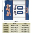 thumbnail image 3 of Custom Baseball City Plush Throw Blanket Personalized Any Name and Number for Men Women Youth Gift, 3 of 6