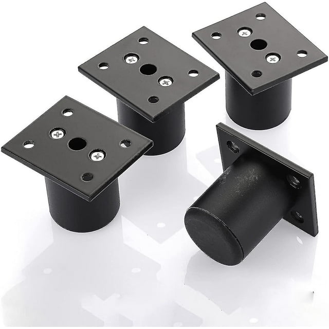 Aluminum Patas ajustables para muebles, patas para cama, muebles elevados, patas de aleación de aluminio para Base de cama, gabinete, mesa, 4 Uds. (negro, altura 50mm)