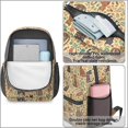 thumbnail image 4 of Floral Cat Beige Pattern 17" Waterproof Oxford School Backpacks for Teens, S-Shape Padded Straps, for School, Travel, Hiking, Camping, 4 of 5