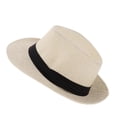 thumbnail image 7 of Ladies Men Fedora Trilby Sunhat Wide Brim Sombrero - Khaki, as described, 7 of 7