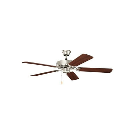 Kichler Basics Ceiling Fan 52 Inch Blade Sweep 11 Deg Blade Pitch Brushed Nickel Housing