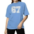 thumbnail image 2 of Retro Style Number 67 Design Women's T-shirt, 2 of 3