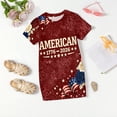 thumbnail image 4 of Grblisyd Red White and Blue Dress for Girls Patriotic Short Sleeve Crewneck A Line Dresses Independence Day 250 Anniversary USA Flag Outfits, 4 of 6