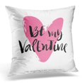 thumbnail image 1 of BSDHOME Cœur Sois Mon Saint-Valentin avec Design Calligraphié, Citation Moderne Manuscrite, Housse de Coussin 18x18 Pouces, 1 of 1