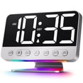 thumbnail image 1 of Reloj despertador digital Odokee Large Bold Number 5 plateado, 1 of 7
