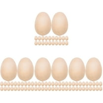 ETEREAUTY Easter Eggs Ornaments - Blank Wood Crafts, Paint Your Own, 200Pcs