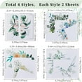 thumbnail image 2 of 8 Sheets Green Plant Switch Sticker Flower Leaf Wall Decals Removable Tropical Fresh Plants Light Switch Decor Decorative Art Murals for Living Room Bedroom Bathroom Kitchen Decoration DIY, 2 of 7