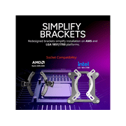 Cooler Master 240 Atmos Stealth High Performance Close-Loop AIO Liquid Cooler, R9|i7 Dual Chamber Pump, Customize Cover, Mobius 120, AMD Ryzen AM5|4, Intel LGA 1851|1700 Platform