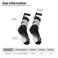 thumbnail image 2 of Balery Fluid Black White Paint Swirls Calcetas Largas con Estampado para Hombre y Mujer – Suaves y Transpirables, Talla Única (US 5-11), 2 of 6
