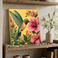 thumbnail image 5 of Hummingbird Carrying Flowers DIY Framed Pearl Painting Kit, Special Shaped Drill Diamond Art Painting Kit, Pearl Gem Art, 20x20cm, 5 of 16