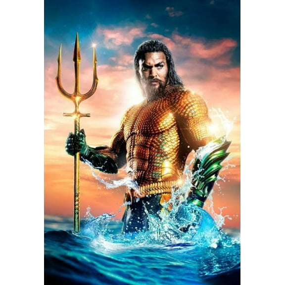 5D Diamond Painting Kits for Adults Diamond Arts Aquaman Diamond Painting DIY Full Round Drill for Home Wall Decor and Adults Kids Holiday Gift 12x16 inch