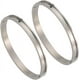 thumbnail image 1 of 1 caja de 2 piezas de pulseras en blanco de acero inoxidable con bisagras, 51 x 61 mm, brazalete vacío con incrustaciones ranuradas, base de pulsera, 1 of 5