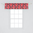 thumbnail image 2 of Ambesonne Floral Window Valance, Romantic Roses for Lovers Valentines Shabby Perennial Flower Buds Pattern, Curtain Valance for Kitchen Bedroom Decor with Rod Pocket, 54" X 12", Dark Coral Dark Blue, 2 of 3