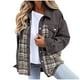 thumbnail image 1 of Chaqueta vaquera de manga larga sin capucha y abrigos de mezclilla de moda para mujer con solapa de color y mangas más delgadas, 1 of 5