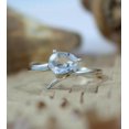 thumbnail image 2 of HeartsAndYou 1ct Engagement Ring for Women Pear Cut Moissanite Bypass Solitaire 18k White Gold Over Silver, 2 of 9