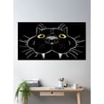 thumbnail image 2 of Black Cat I Bite You Because I Love You Poster Wall Art, Modern Wall Decor For Living Room Bedroom, 8x12 UNFRAMED, 2 of 3