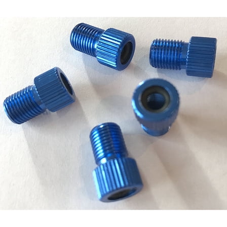 KONTONTY to Valve Adapter 5 Pcs Blue Aluminum Alloy for Bike Tube Car Tire