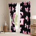 thumbnail image 3 of Castle Fairy Alphabet Bowknot Curtains Pack of 2 (42x84 Each),Pink Bow Curtains Blackout,Monogrammed Letter Bedroom Curtains,Luxury Girls Bedroom Decor, 3 of 6