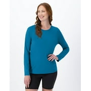 Hanes Sport Cool DRI Women's Performance Long Sleeve T-Shirt Underwater Blue L